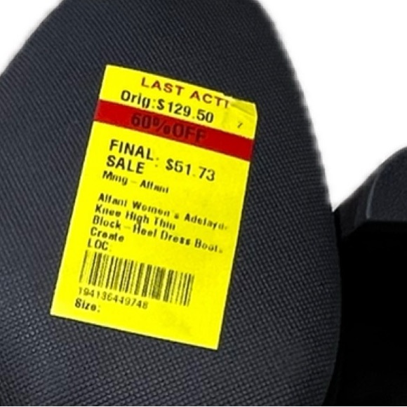 ALFANI Women's Adelayde Knee High Thin Block-Heel Dress Boots, 7M - Picture 8 of 9